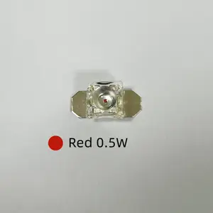 5Mm 0.5W Màu Đỏ Rõ Ràng Ống Kính Đầu Vuông Chân Rộng Siêu Flux Piranha LED Dip F5 620-630nm LED Phát Ra Diode