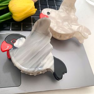 Pinces <span class=keywords><strong>à</strong></span> cheveux en acétate Qianjin Animal Peace Dove, petites et moyennes, en forme d'oiseau, pinces requin esthétiques pour femmes et filles, vente en gros - Product Image 2