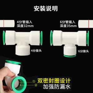 ข้อต่อท่อประปาแบบไม่ใช้ความร้อน พร้อมวาล์วปิด-เปิด 4/6 จุดเชื่อมต่อแบบตรง 25PPR สำหรับท่อน้ำประปา - Product Image 3