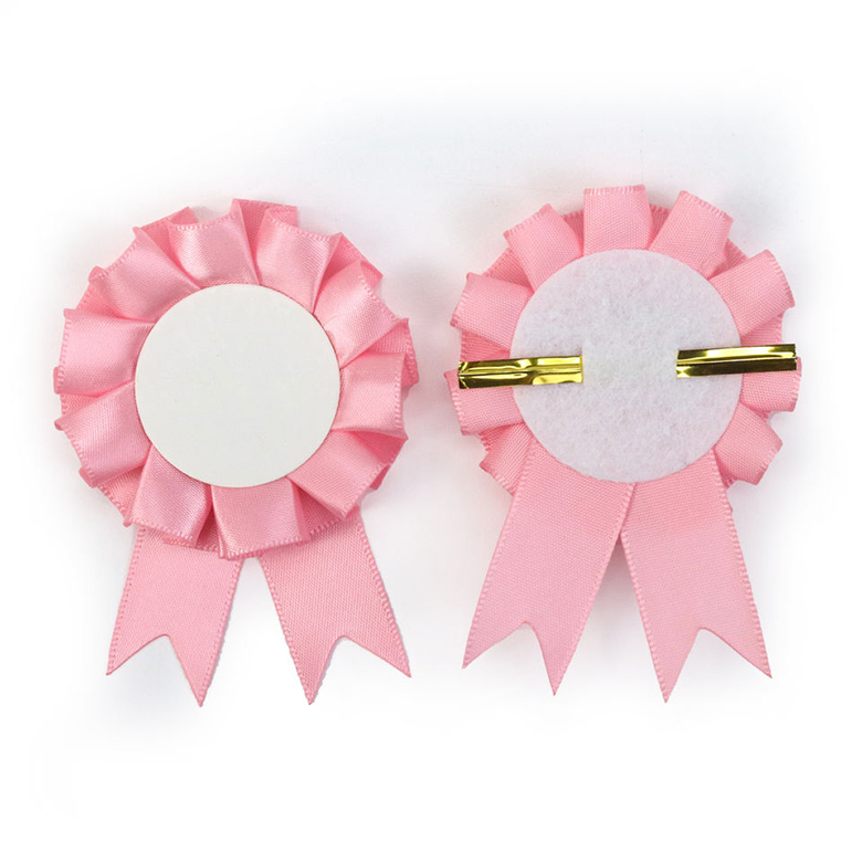 Розетка из ленты с логотипом на заказ по оптовой цене