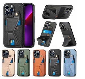 高級耐衝撃レザーウォレットカードホルダーシェルFundaカバー<span class=keywords><strong>iPhone</strong></span>用電話ケース15 14 13 12 11 Pro Max X XR XS 7 8 6 - Product Image 1