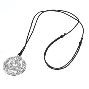 Talismán-Colgante con amuleto de sello de Solomon, Pentáculo, Pewter, energía solar, collar antiguo, regalo de joyería - Product Image 3