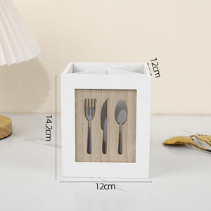 Moderna Caja de Almacenamiento de Cubiertos de Madera Ecológica, 1 Pieza, Organizador de Cocina, Contenedor para Palillos, para Armarios de Cocina 1097 - Product Image 3