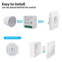 Mini Interruptor Wifi de 16A, Interruptor Inteligente para el Hogar, Control de 2 Vías, Compatible con la Aplicación Smart Life, Control Remoto, Temporizador