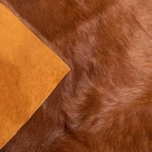 Ultra fluffy brown dyed real cow fur super soft warm for furnishings arrarels shoes