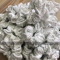 Scrunchies de sport pour filles VANTEN de haute qualité, personnalisés, multicolores, entièrement ornés de strass, en spandex extensible