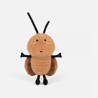 Nouveaux produits en peluche super doux brodés en coton PP, en gros, personnalisés, en forme de cafard, mignons et kawaii