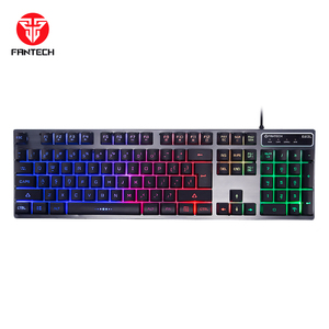 <span class=keywords><strong>Clavier</strong></span> de jeu à <span class=keywords><strong>membrane</strong></span> Fantech K613L avec couvercle en aluminium et rétroéclairage arc-en-ciel - Product Image 1