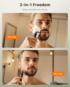 Tondeuse à <span class=keywords><strong>barbe</strong></span> et poils du corps améliorée pour hommes, rasoir électrique indolore pour les poils du pubis et des testicules, rasoirs <span class=keywords><strong>de</strong></span> voyage, noir (Lite) - Product Image 5