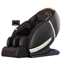 Sillón de Masaje 3D de Cuero Moderno con Compresión Caliente para Cuello y Pies, Diseño Portátil de Gravedad Cero para Uso Doméstico
