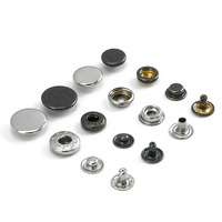 Vente directe d'usine en stock 10mm multicolore métal fer plat boutons pression petite taille Rectangle spécial sac pièces accessoires