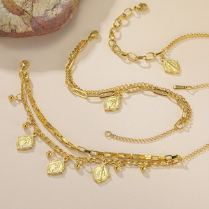 Myshape Notre Dame de Médaille Miraculeuse Bienheureuse Vierge Marie Charms Bracelet Chrétien Catholique Amulette Bijoux en Acier Inoxydable - Product Image 1