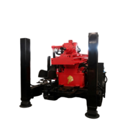 Foreuse de puits d'eau mobile multifonctionnelle hydraulique rotative à moteur diesel haute efficacité 200m pour l'approvisionnement en eau domestique rurale
