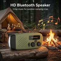 Heim-Radio Musik BT-Lautsprecher Solarladegerät Powerbank Handkurbel Notfall-Taschenlampe SOS-Alarm Multi-Band AM FM DAB ASA WB Empfänger