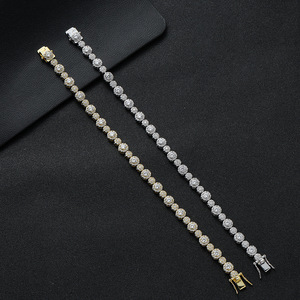 Pulsera de tenis de 7mm + 5mm, mezcla de tamaños, redonda, con circonitas completas, pulsera de moda Tanjing, collar Lijing - Product Image 2