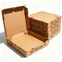 Boîte à pizza rigide jetable en carton ondulé, recyclable, de qualité alimentaire, emballage multi-couches pour plats à emporter avec finition brillante/mate