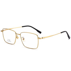 Montures de lunettes Ti-P 3105, rectangulaires, monture intégrale, légères, lunettes optiques pour hommes, verres en résine, couleur or, origine Danyang - Product Image 1
