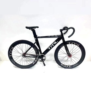 Xe đạp bánh cố định 700C hợp kim nhôm màu đen trắng vàng, bán tại xưởng. - Product Image 1