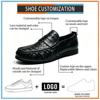 Mocassins en cuir PU pour hommes – Vente en gros, personnalisables, à enfiler, pour tenue habillée ou décontractée, chaussures de ville pour hommes