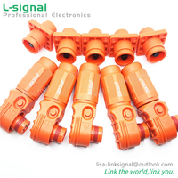 Charge d'alimentation de la batterie IP67 8mm 120A Push Pull Lock HV Busbar Pin Energy Storage Plug Socket Connector