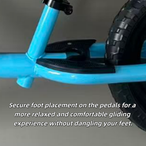 Vélo d'équilibre pour enfant réglable en hauteur, en acier au carbone de 12 pouces, stable, sûr et confortable pour la pose des pieds - Product Image 4