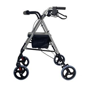 Andador Plegable con Asiento para Personas Mayores y con Discapacidad CA503SKD (Gris), Venta Directa de Fábrica, Ayuda para Caminar, Acero, Freno de Disco Impermeable - Product Image 4