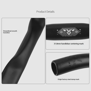 <span class=keywords><strong>Guidon</strong></span> <span class=keywords><strong>de</strong></span> <span class=keywords><strong>course</strong></span> monobloc en alliage d'aluminium courbé pour vélo <span class=keywords><strong>de</strong></span> route, conception externe à huit rayons, 25,4/31,8 mm rond/<span class=keywords><strong>plat</strong></span> - Product Image 2