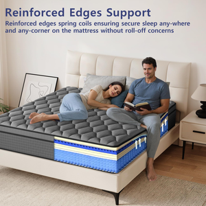 Colchón Híbrido Transpirable de Alta Calidad con Muelles Ensacados y Espuma Viscoelástica, Empacado al Vacío para Venta al por Mayor Global - Product Image 1