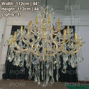 Đèn chùm pha lê Maria Theresa cỡ lớn, đèn chùm pha lê cao cấp đặt làm riêng cho khách sạn sang trọng, biệt thự, phòng khách - Product Image 5