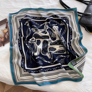 Mùa xuân mùa thu mùa đông mới cao cấp lụa len khăn của phụ nữ thời trang Tính khí in khăn choàng hai mặt Khăn lụa - Product Image 1