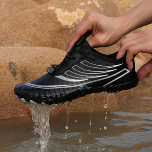 Chaussures de randonnée unisexes, tige synthétique, doublure en mesh, semelle extérieure en caoutchouc, antidérapantes, respirantes, séchage rapide, légères, toutes saisons, pour l'extérieur - Product Image 3