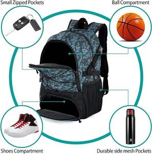 Free Sample Basketball Backpack with <b>Ball</b> Compartment Large Basketball Bag with <b>Shoes</b> Compartment <b>Sports</b> Equipment Bag - Product Image 6