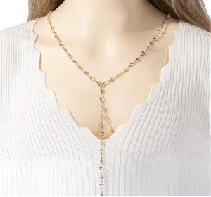 Franse Retro Trend Dames Ketting Geometrische Lange Ketting Kwast Elegante Zachte Temperament Vakantie Accessoires Voor Cadeau Sieraden - Product Image 4