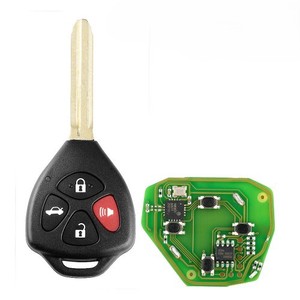 XHORSE XKTO22EN XKTO22 <span class=keywords><strong>Clé</strong></span> télécommande <span class=keywords><strong>universelle</strong></span> filaire style Toyota <span class=keywords><strong>plate</strong></span> à 4 boutons pour outil de <span class=keywords><strong>clé</strong></span> VVDI VVDI2 version anglaise - Product Image 1