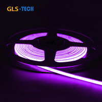 Bande lumineuse LED COB flexible 4 mm 5V 12V 24V 480 LED/m Rouge Bleu Orange Rose Violet Blanc Bandes LED COB linéaires sans points DIY