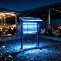 Pièges à insectes solaires ultra-agiles 1,9 kg 15W à ondes actiniques bleu-violet, étanches IPX4, écologiques, recharge USB, capteur de lumière automatique