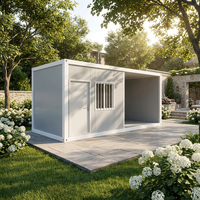 Maison conteneur pliable de 20 pieds, construction en acier galvanisé, panneaux sandwich, unité préfabriquée en acier, bureau, hôtel