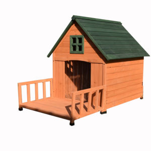 Fábrica al por mayor Casa de perro de madera con balcón - Product Image 1