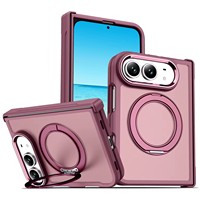 Nouvelle coque de téléphone pour iPhone 18 Duo, avec anneau magnétique, béquille, protection anti-chute, toucher agréable, coque de téléphone antichoc pour iPhone 18 Duo