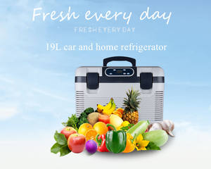 Réfrigérateur portable HF190 <span class=keywords><strong>de</strong></span> 19 litres, congélateur, double <span class=keywords><strong>ventilateur</strong></span>, refroidisseur <span class=keywords><strong>de</strong></span> voiture, affichage numérique réglable <span class=keywords><strong>pour</strong></span> une utilisation en voiture et à domicile - Product Image 6