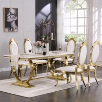 Ensemble table et chaises de restaurant italien moderne, design personnalisé, économique, en acier inoxydable, écologique et durable, vente en gros |   En vrac