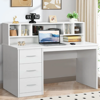 Bureau d'ordinateur avec étagère à huche Grand espace de rangement et bureau spacieux Bureau à domicile