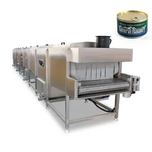 Harga Pabrik Mesin Pasteurisasi Makanan Kaleng Plastik Tuspin Food Tunnel Retrourizer untuk Dijual