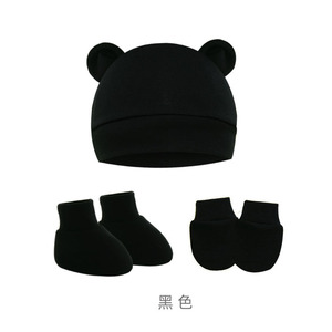 <span class=keywords><strong>Bonnet</strong></span> pour bébé de couleur unie, <span class=keywords><strong>bonnet</strong></span> pour bébé style oreille, gants et couvre-pieds, ensemble de 3 pièces 0-6 <span class=keywords><strong>mois</strong></span> - Product Image 6