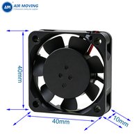 Ventilateur de refroidissement sans balais DC AM4010H12B 40x40x10mm 5V 12V 24V, mini ventilateur axial silencieux haute vitesse pour châssis et ventilation d'imprimante 3D