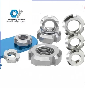 304 thép không gỉ mạ kẽm lục giác rãnh hạt tốt răng rãnh khóa Metric M6-M16 x 1-1.5 Lớp 8 - Product Image 5