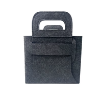 Boîte de rangement pliable et détachable en feutre de haute qualité avec poignée intégrée, panier de rangement portable sur mesure