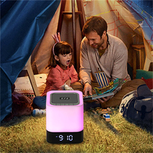 Quà Tặng Tốt Nhất Đèn Ngủ <span class=keywords><strong>5</strong></span> Trong 1 Điều Khiển Nhạc Cảm Ứng Đèn Ngủ Loa Không Dây Kèm Lịch Kỹ Thuật Số Đồng Hồ Báo Thức - Product Image 3