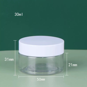 Hot bán 30ml 50ml Pet Jar chai với nắp nhôm vòng hình dạng vít cap cho khuôn mặt Kem cơ thể kem lotion - Product Image 2