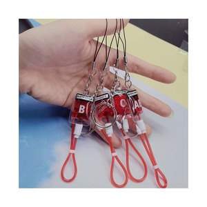 4 phong cách túi máu keychain sáng tạo mát mẻ A B O AB bệnh Plasma gói Mặt dây chuyền chất lỏng Keychain được thiết kế vui y tá Quà Tặng - Product Image 2